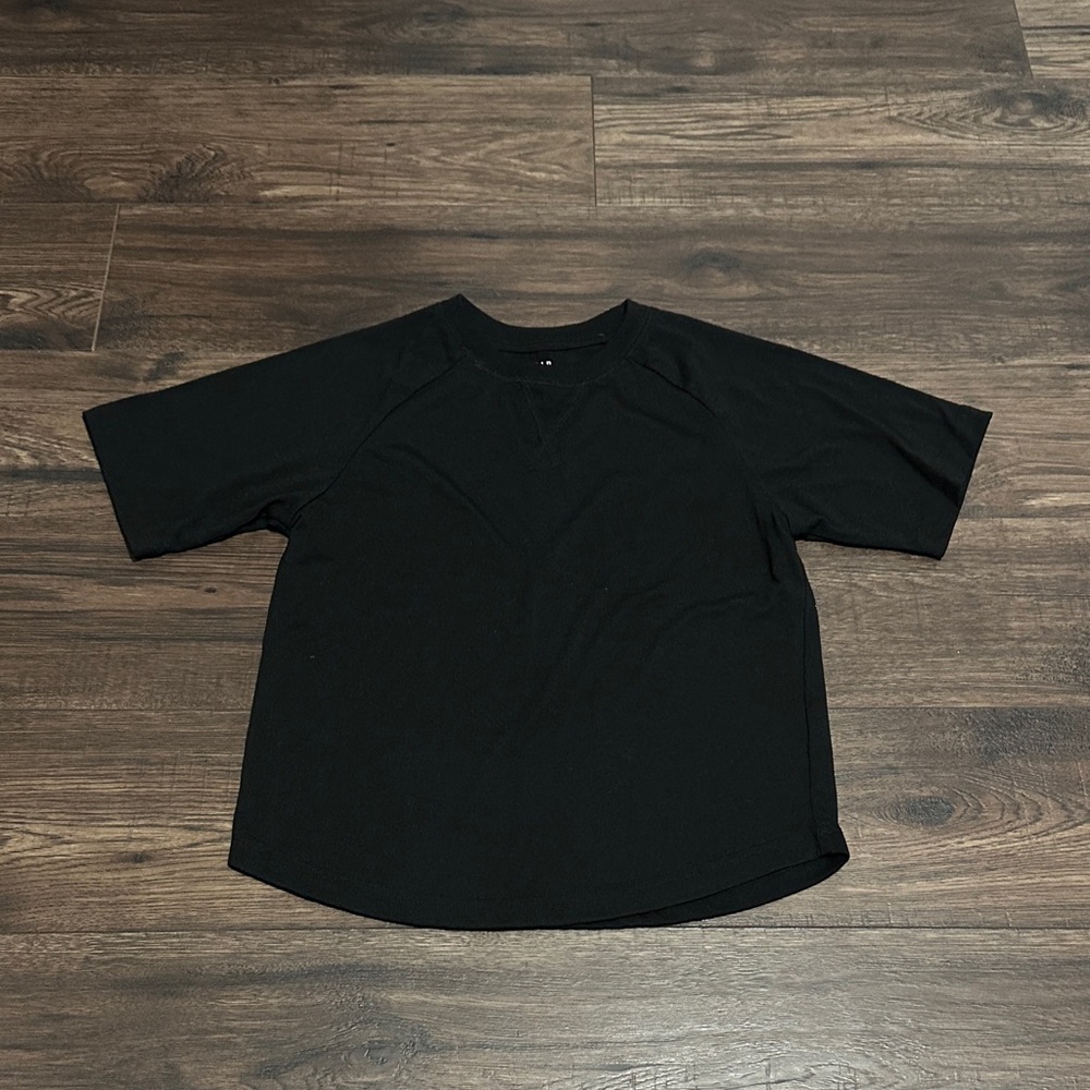Gap Kids Black Short Sleeve Pajama Top